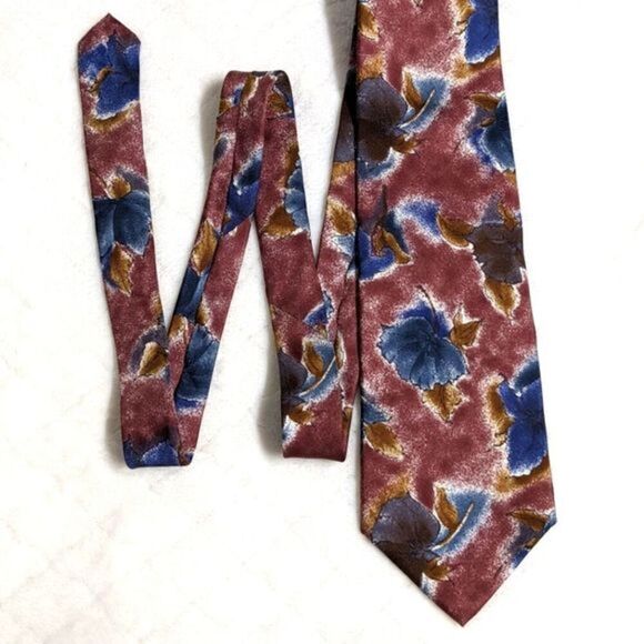 Vintage Men's Cambridge Classic 100% Silk Abstract Motif Tie - Picture 2 of 13